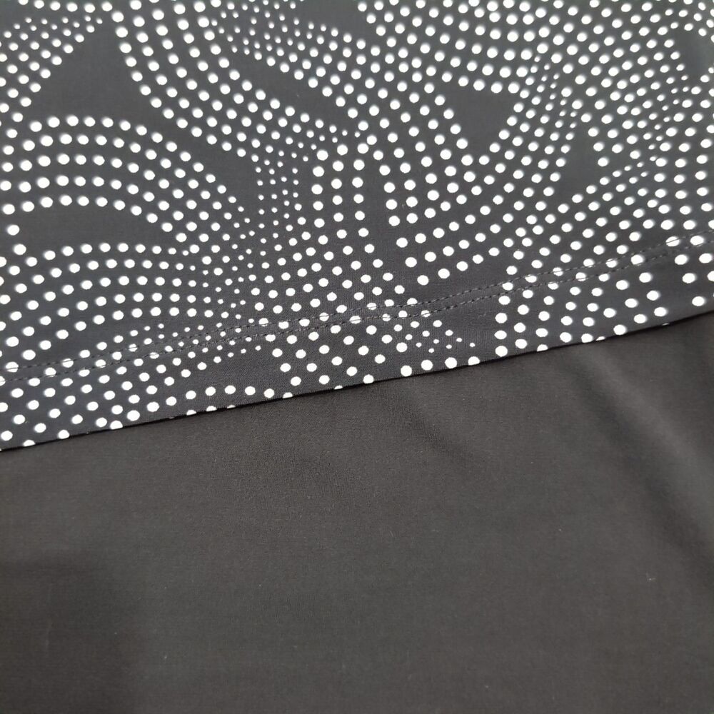 Susan Graver Women L Black Polka Dot V Neck Liquid Knit Asymetrical Hem - Picture 3 of 11